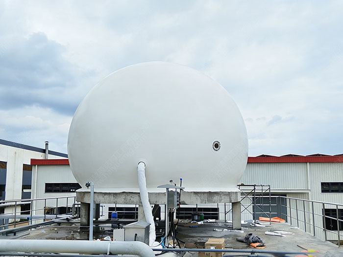 双膜气柜：秸秆生物合成的绿色呼吸系统