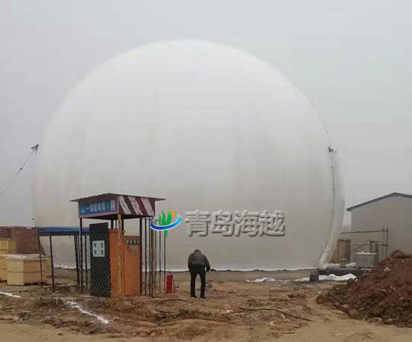 新疆大型养殖场1000立方双膜储气柜沼气发电项目
