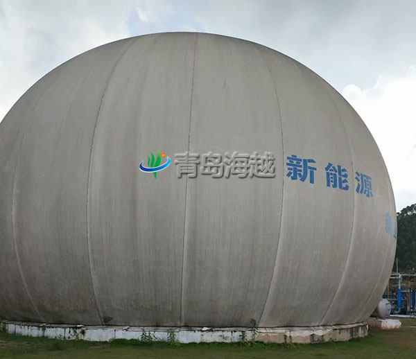 广西玉林陆川3000立方沼气发电独立双膜沼气柜项目
