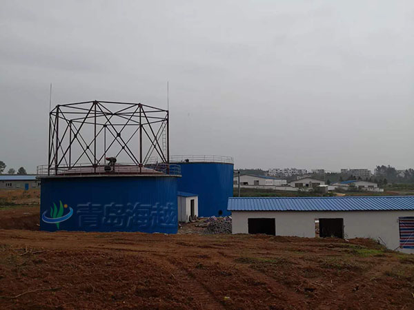 安徽阜阳畜牧养鸭场400立方沼气湿式储气柜工程案例图片
