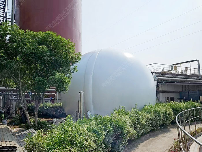 浙江杭州啤酒厂污水150m³双膜气柜工程案例图片