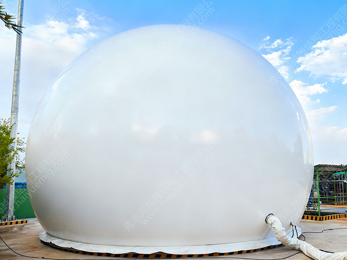 山东济南工业污水500m³双膜气柜工程案例图片