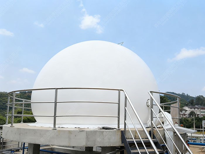 重庆柑橘果汁污水50m³双膜气柜工程案例图片