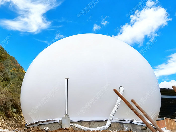海越四川凉山粪污项目200m³双膜气柜项目图片