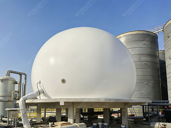 浙江宁波工业污水400m³双膜气柜工程案例图片