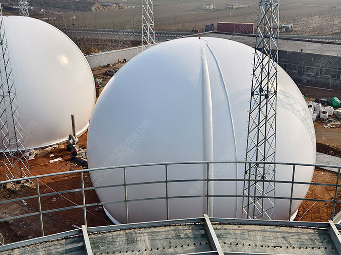 山东潍坊大型沼气项目2套4000³工程案例图片